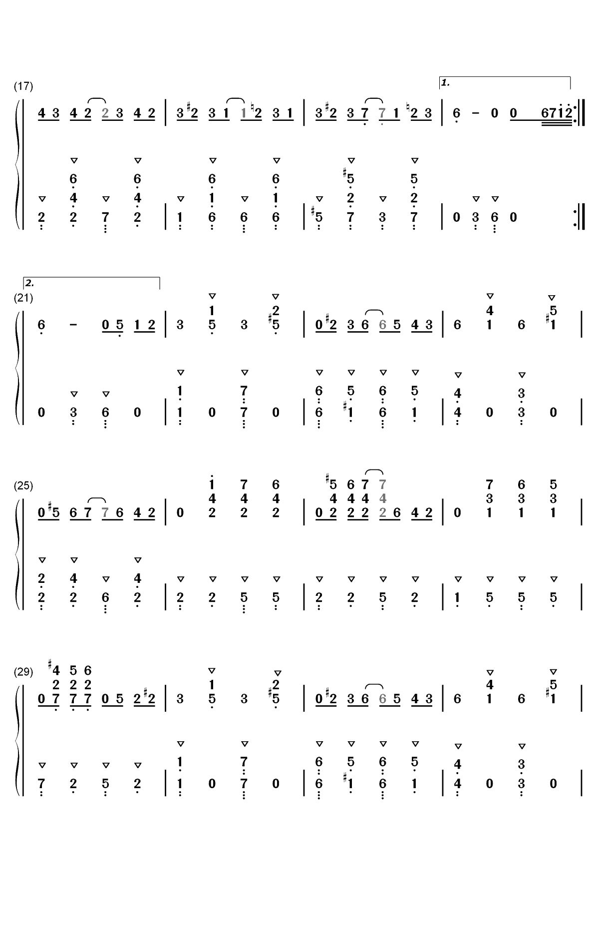 Temptation Rag-小丑OST双手简谱预览2