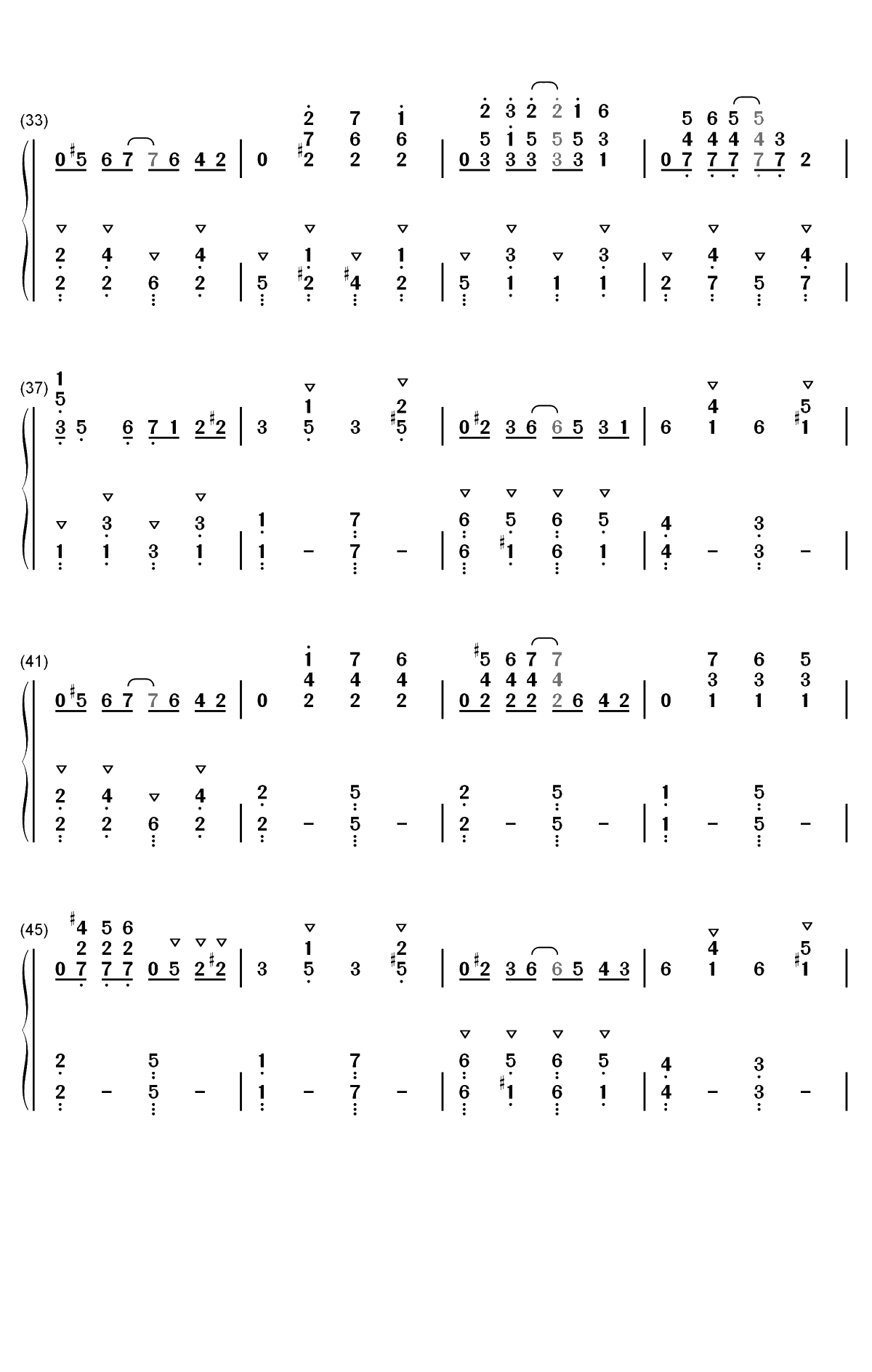 Temptation Rag-小丑OST双手简谱预览3