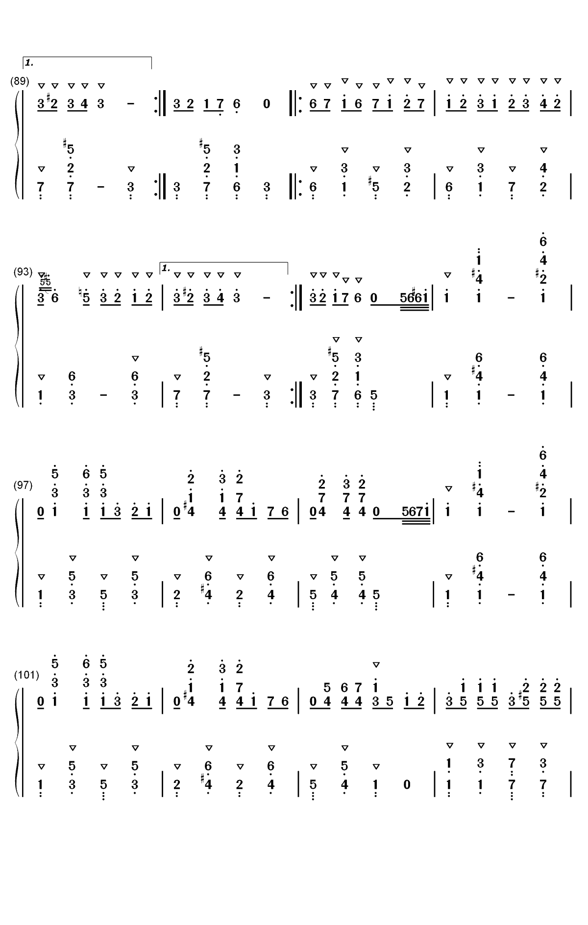 Temptation Rag-小丑OST双手简谱预览6