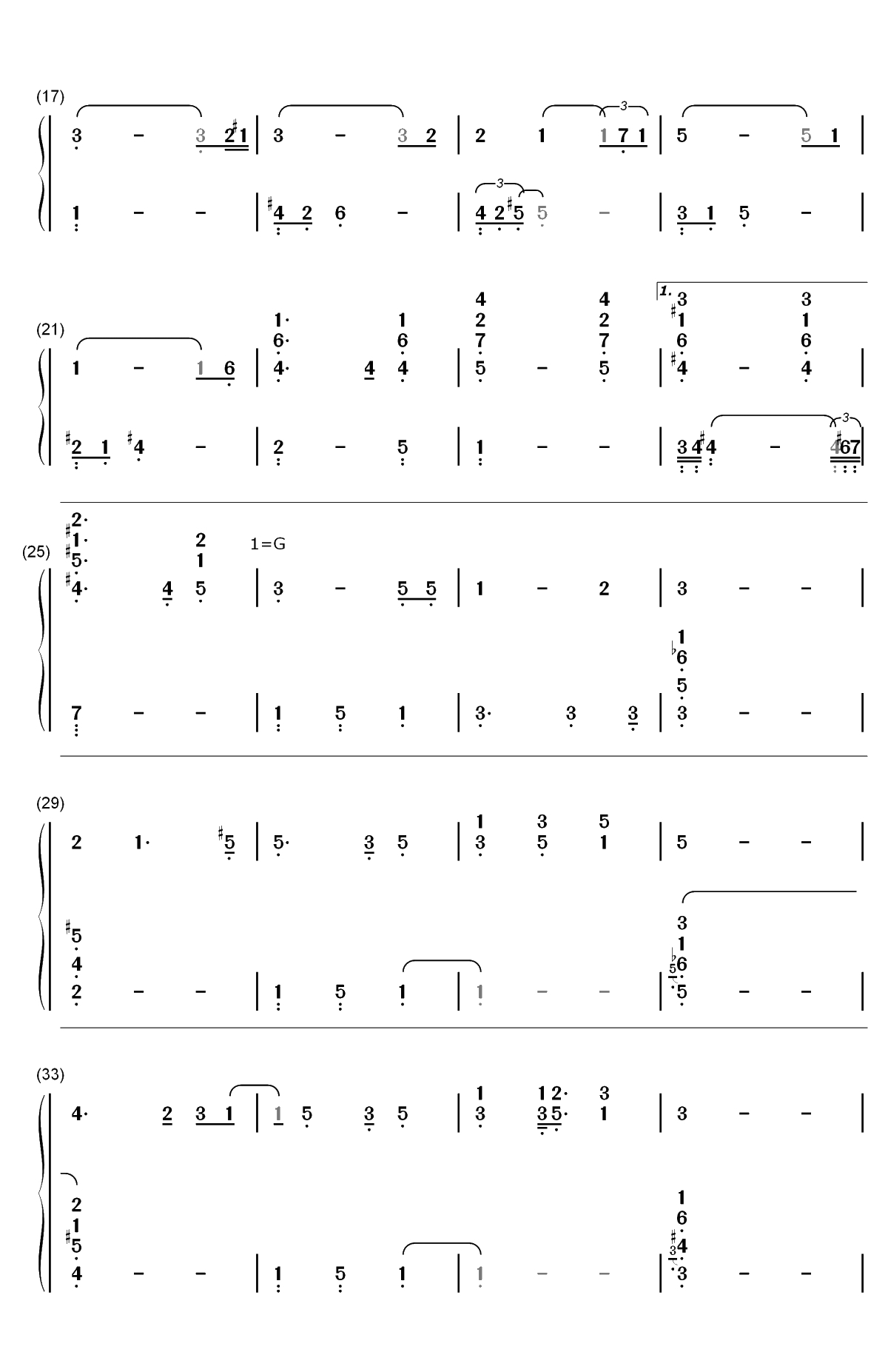 Great Pumpkin Waltz-Vince Guaraldi双手简谱预览2