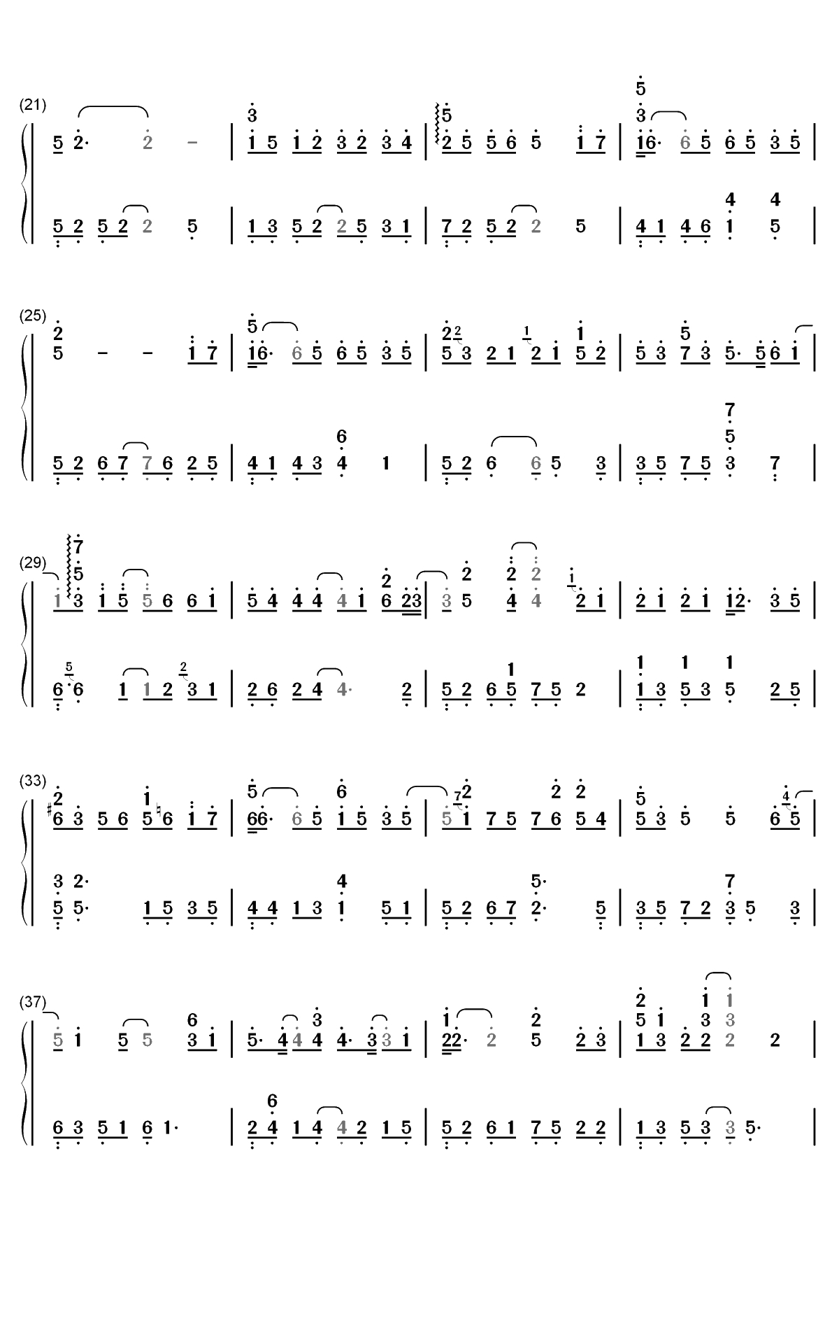 这一生关于你的风景-我多想能多陪你一场把前半生的风景对你讲-抖音热歌双手简谱预览2