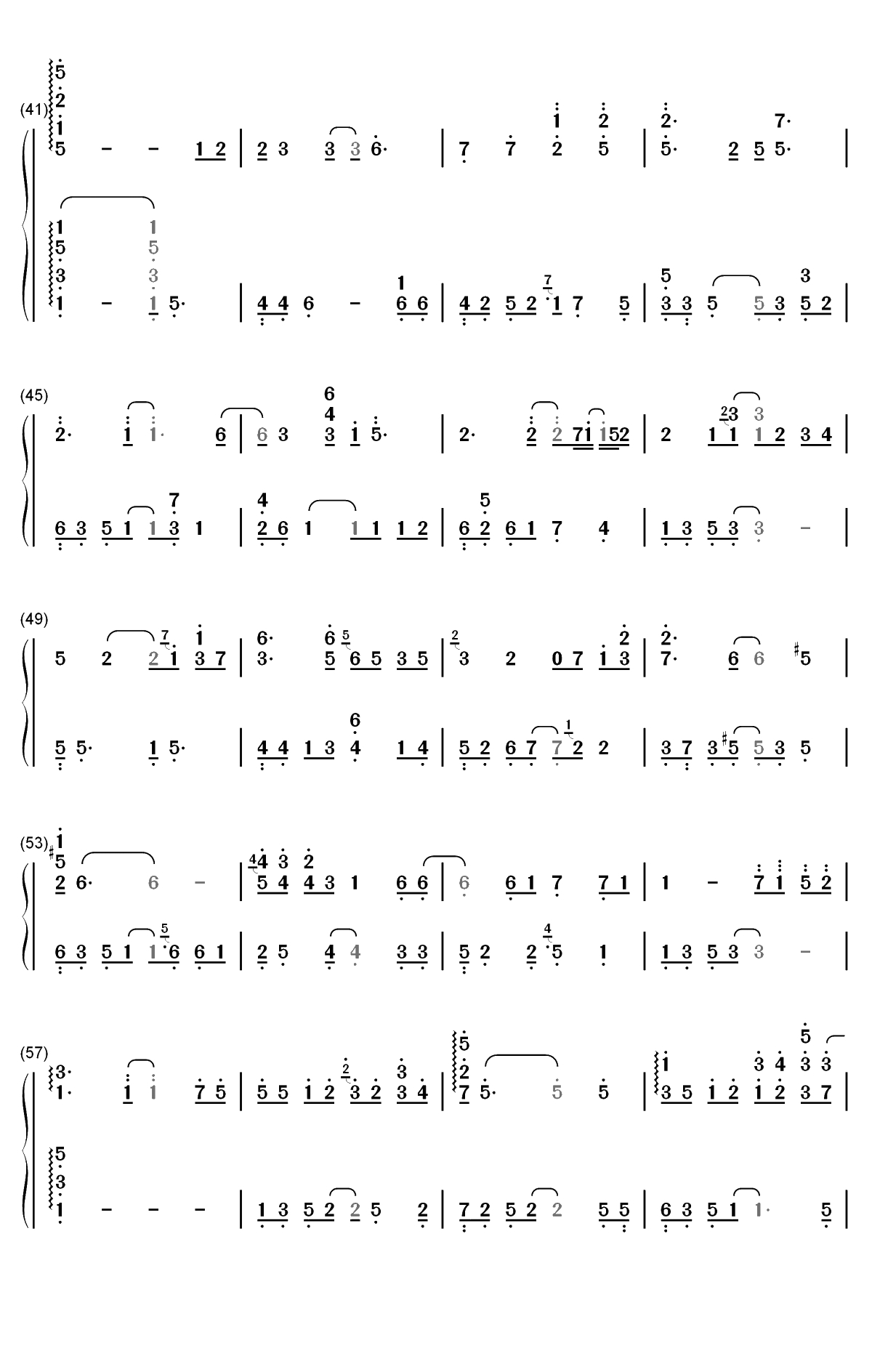 这一生关于你的风景-我多想能多陪你一场把前半生的风景对你讲-抖音热歌双手简谱预览3