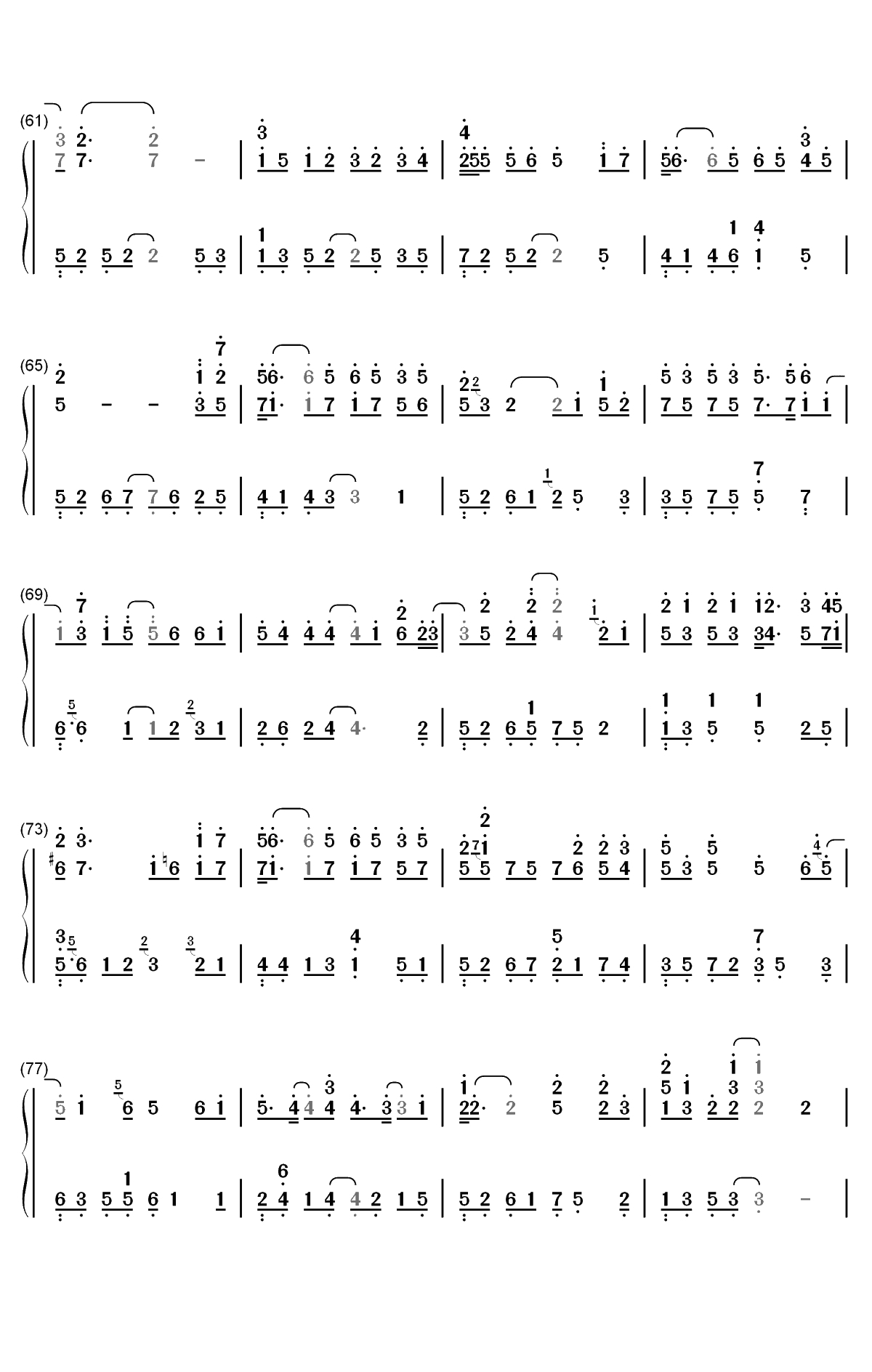 这一生关于你的风景-我多想能多陪你一场把前半生的风景对你讲-抖音热歌双手简谱预览4