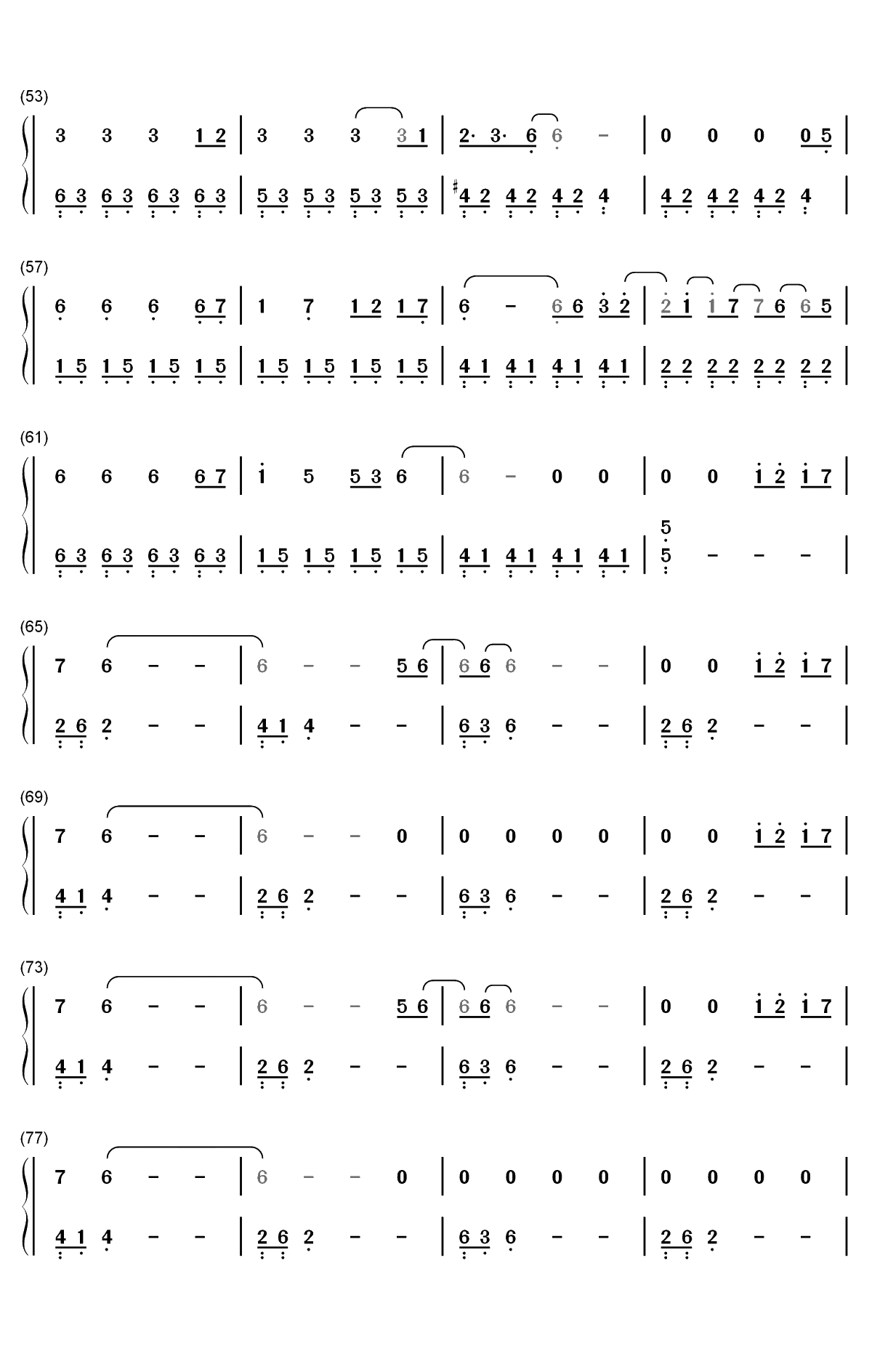 My Life is Going On-纸房子OP双手简谱预览3