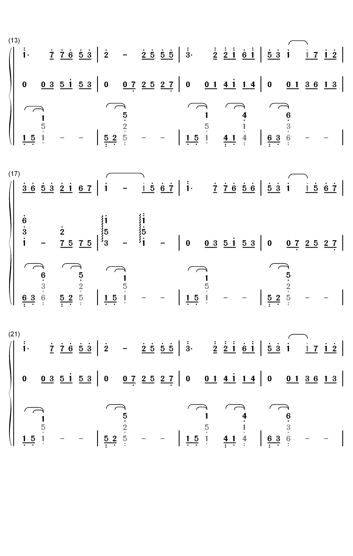 伦敦德里小调-弹唱版双手简谱预览2