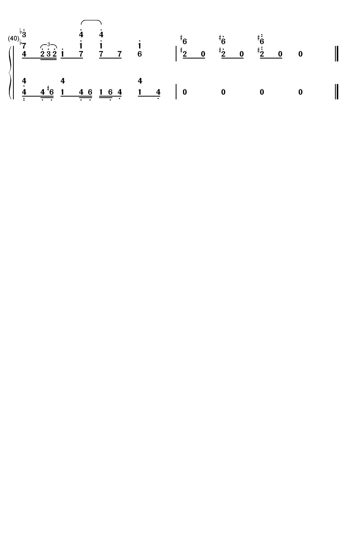 ハナコトバ-喜欢本大爷的竟然就你一个ED双手简谱预览4