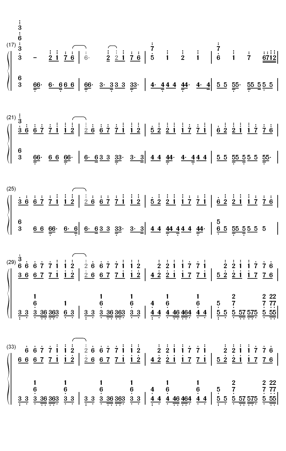 Time Back-节奏感强的纯音乐-抖音超火BGM双手简谱预览2