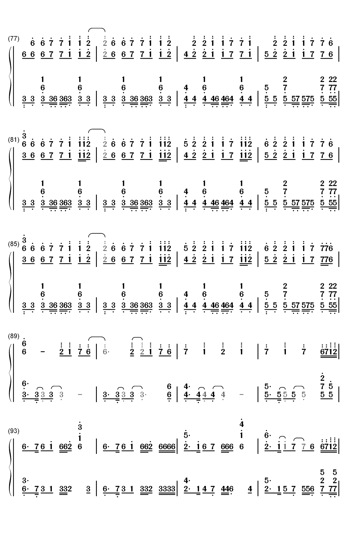 Time Back-节奏感强的纯音乐-抖音超火BGM双手简谱预览5