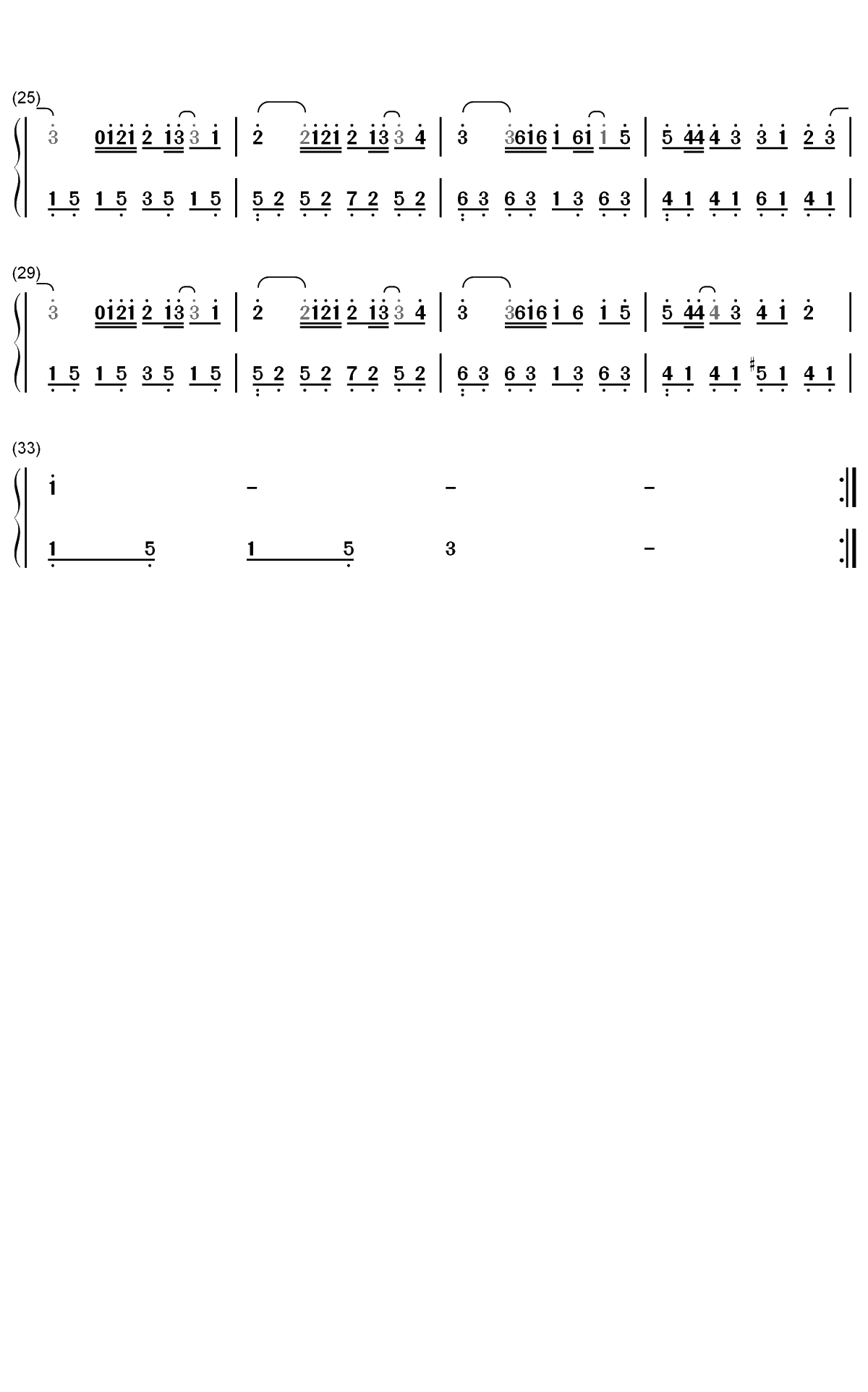我是如此相信-天火主题曲-周杰伦双手简谱预览2