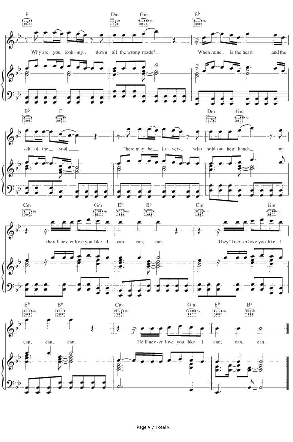 Like I Can钢琴谱-Sam Smith5