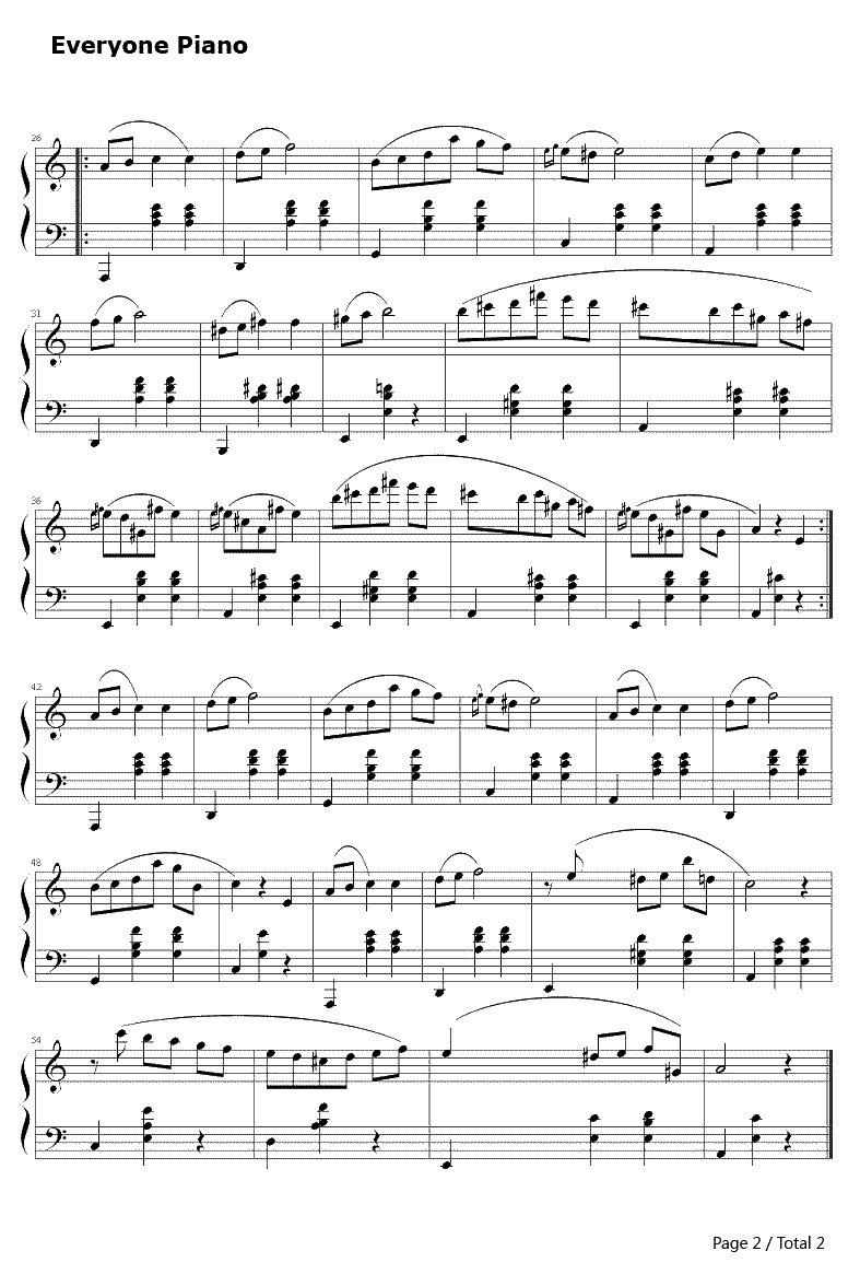 圆舞曲钢琴谱-肖邦Chopin-Waltz2