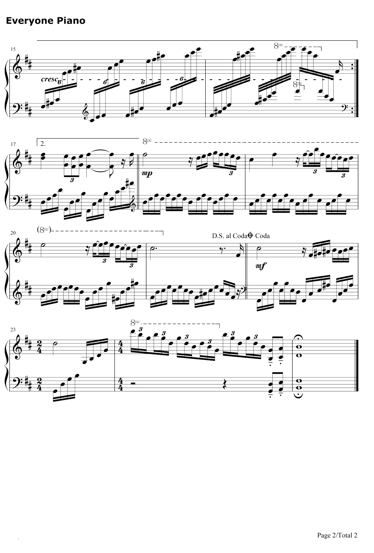 脆弱的心钢琴谱-理查德·克莱德曼Richard Clayderman2