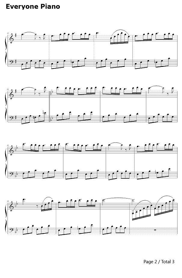 美丽的小华尔兹钢琴谱-理查德·克莱德曼Richard Clayderman2