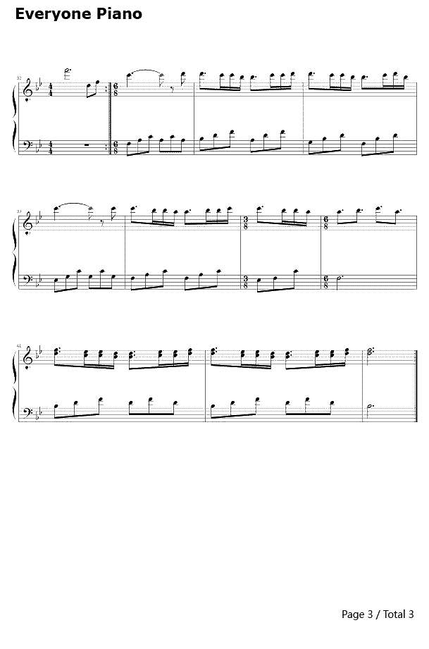 美丽的小华尔兹钢琴谱-理查德·克莱德曼Richard Clayderman3