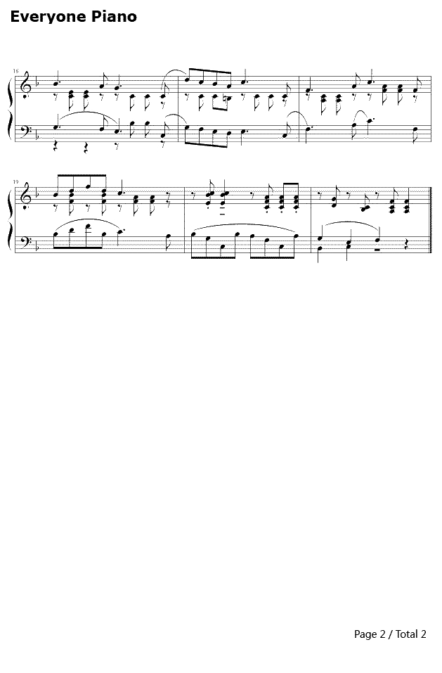 快乐的农夫钢琴谱-舒曼Schumann2