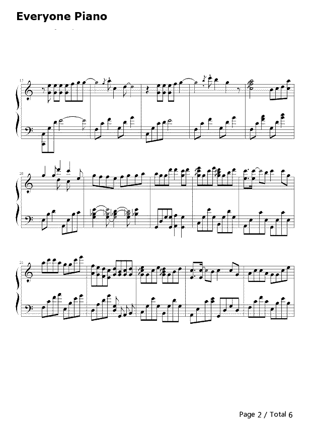 孤单北半球钢琴谱-欧得洋2