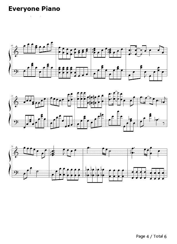 孤单北半球钢琴谱-欧得洋4