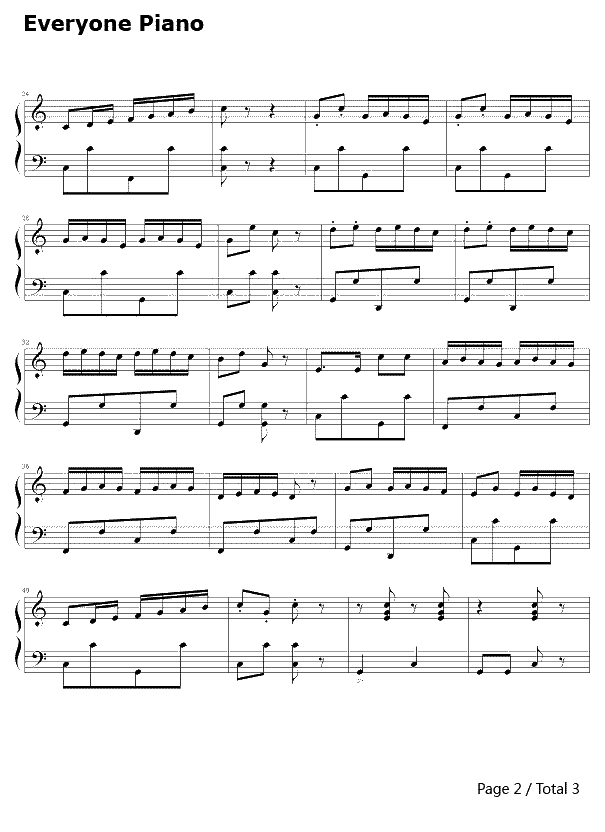 小松树钢琴谱-楚兴元2