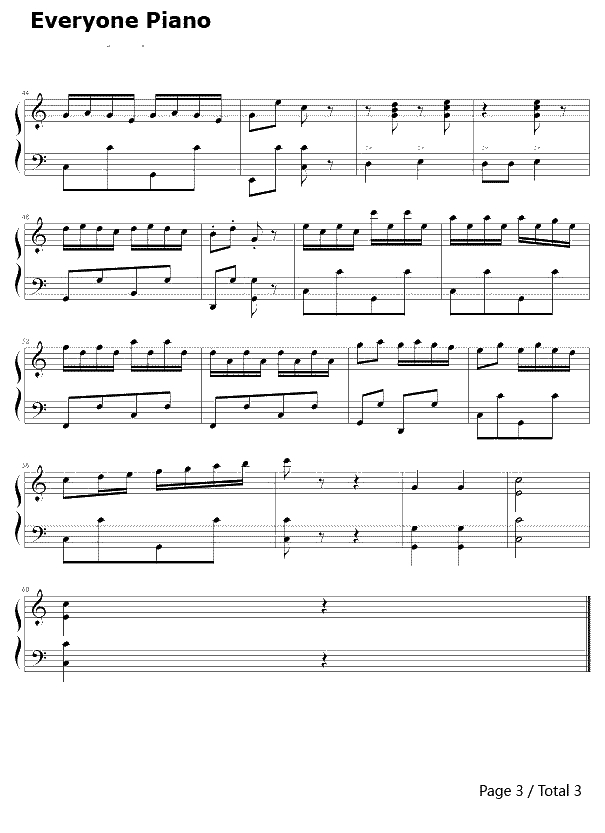 小松树钢琴谱-楚兴元3