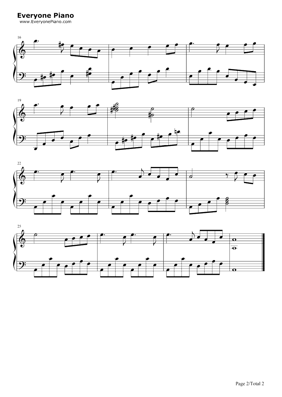 天鹅湖钢琴谱-柴可夫斯基Tchaikovsky2