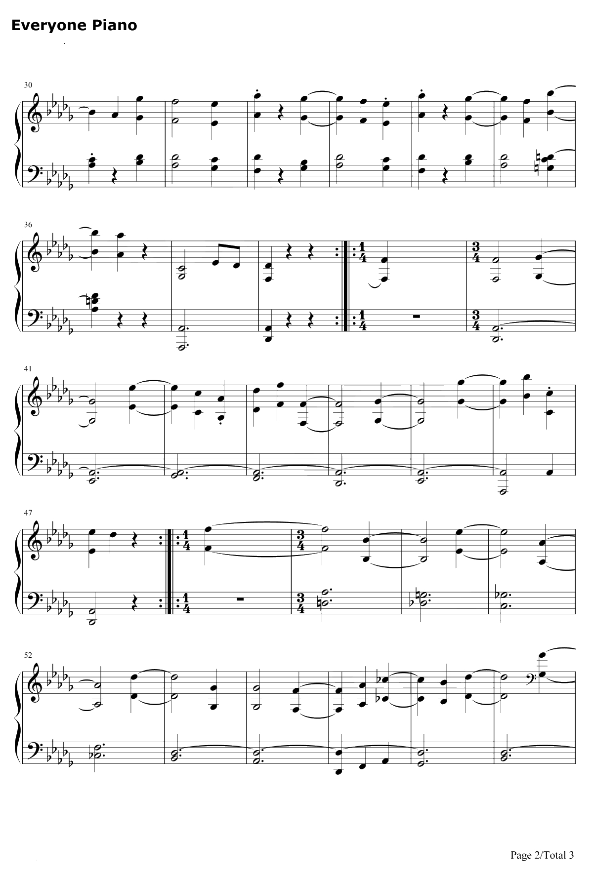 月光奏鸣曲第二乐章钢琴谱-贝多芬2