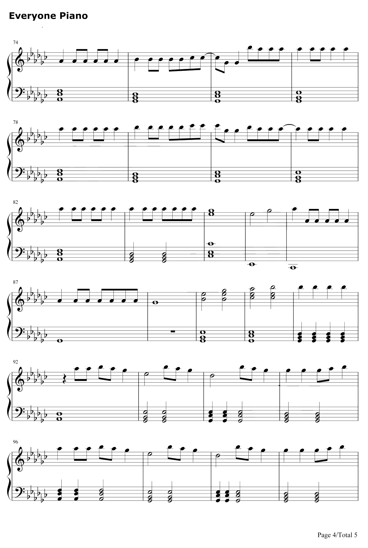 I Said Hi钢琴谱-Amy Shark4