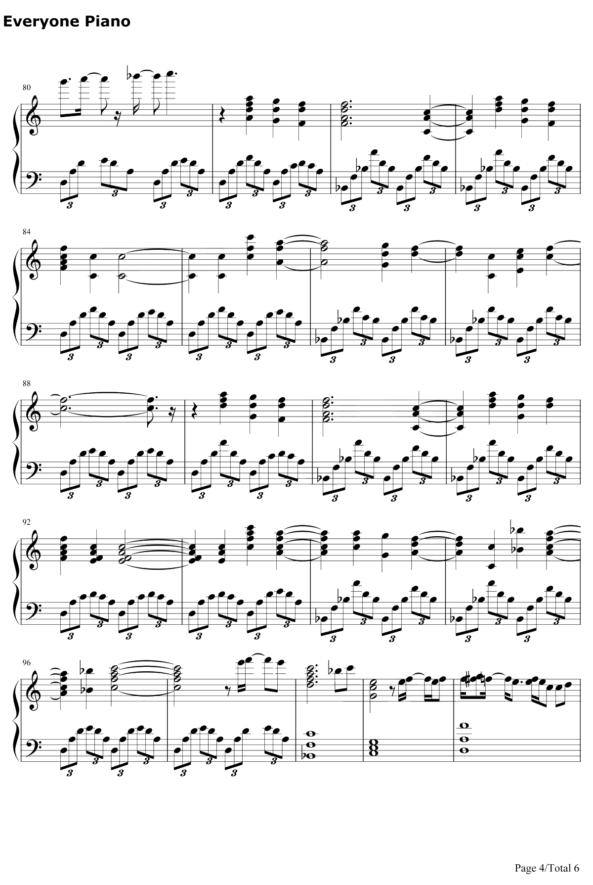 White with You钢琴谱-折户伸治-SummerPockets插曲4