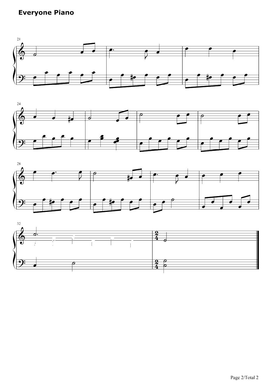 Are You Lonesome Tonight钢琴谱-Elvis Presley2