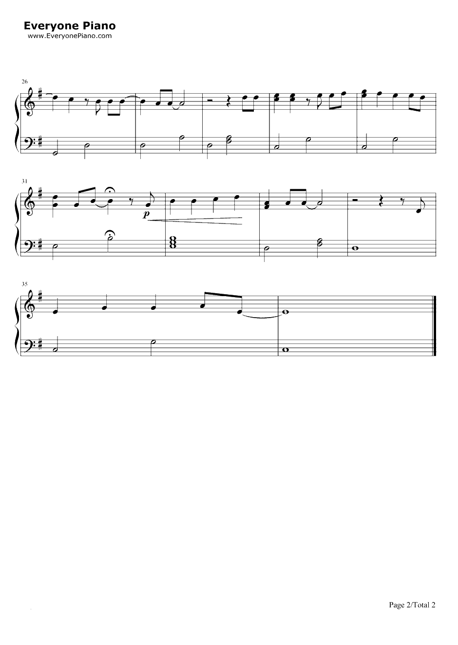 Candle in the Wind钢琴谱-Elton John2