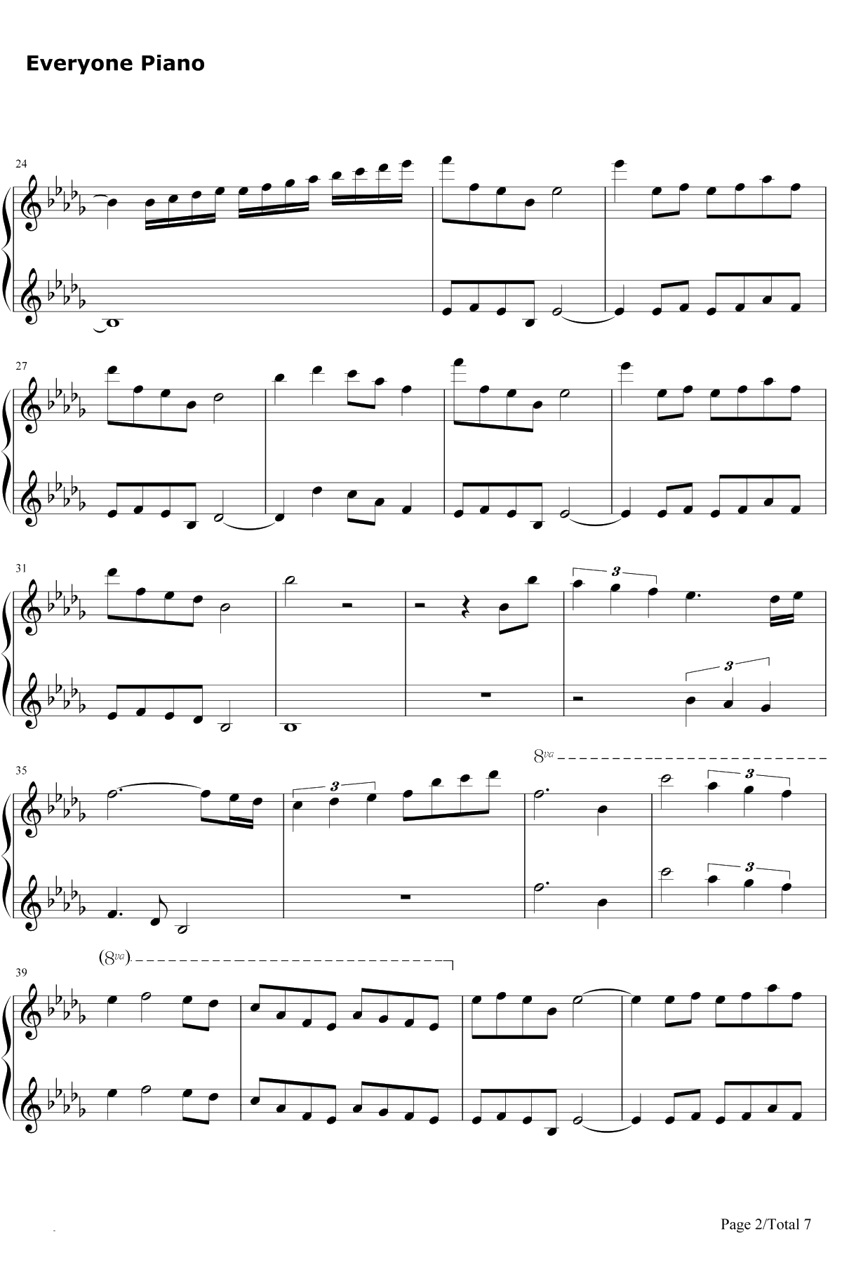 Merry Christmas Mr.Lawrence钢琴谱-HikaruUtada-FYI-圣诞歌曲2