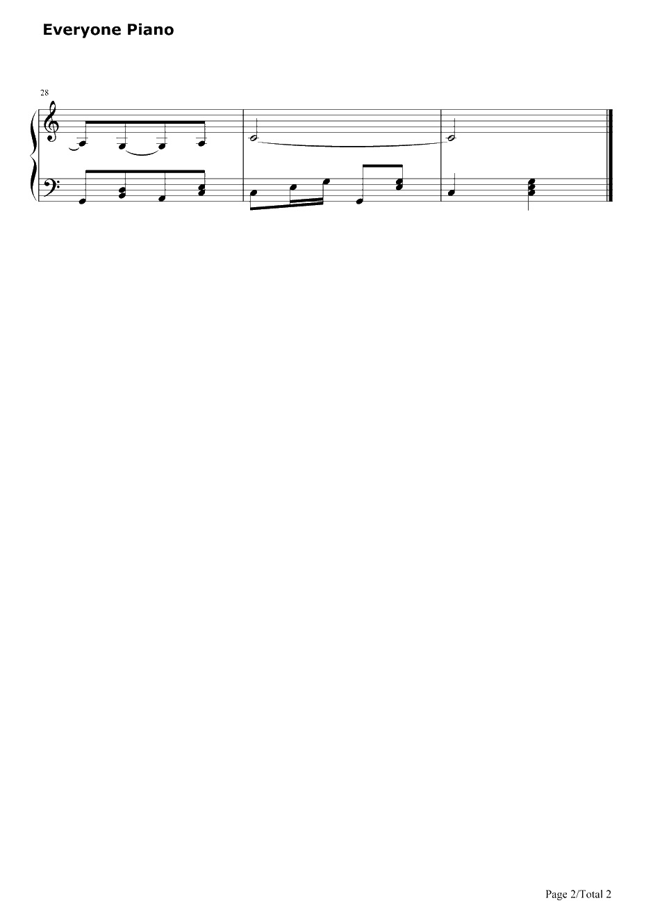 Rhythm of the Rain钢琴谱-The Cascades（瀑布合唱团）-雨中的旋律2