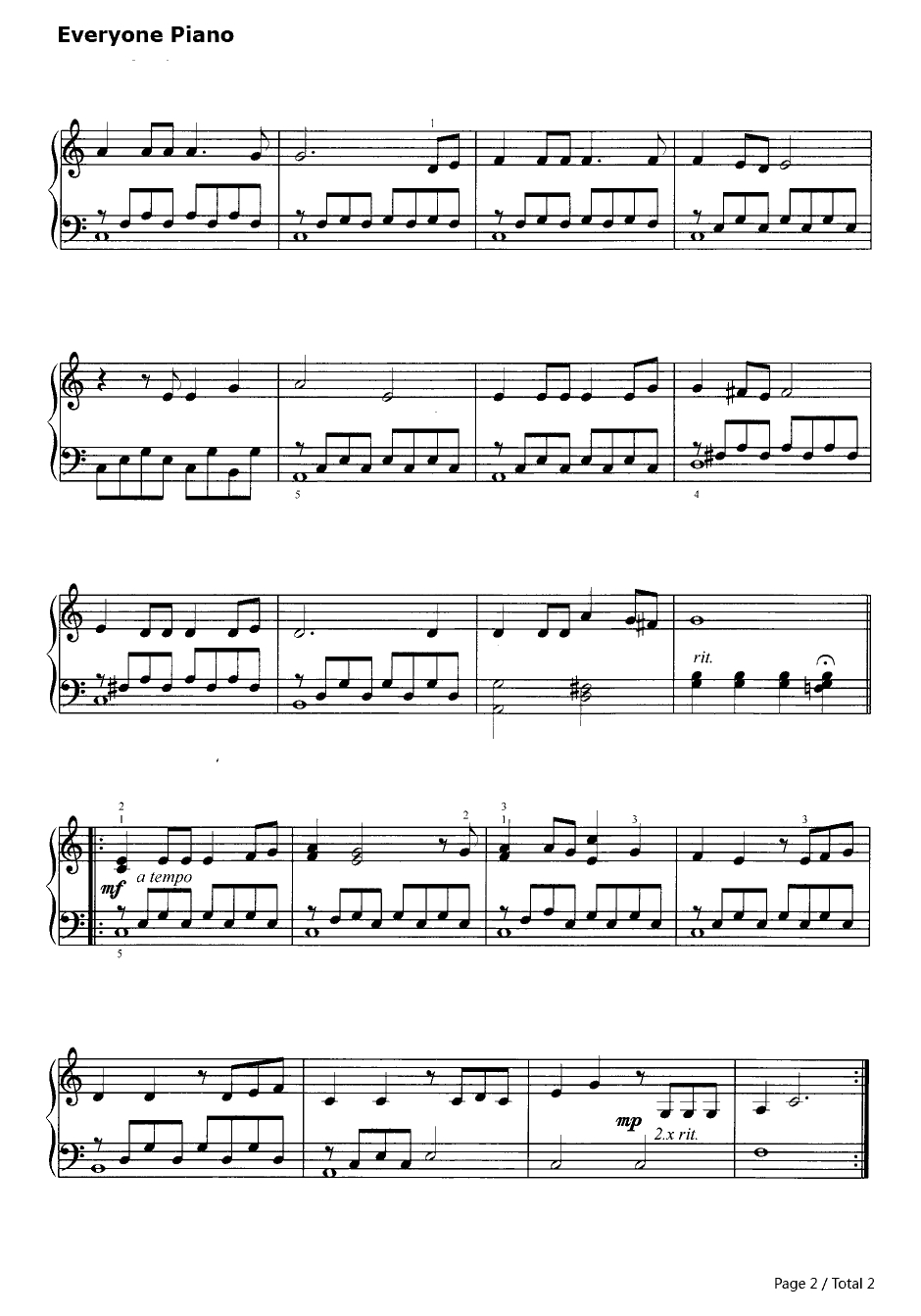 阿根廷别为我哭泣钢琴谱-Madonna（麦当娜）2
