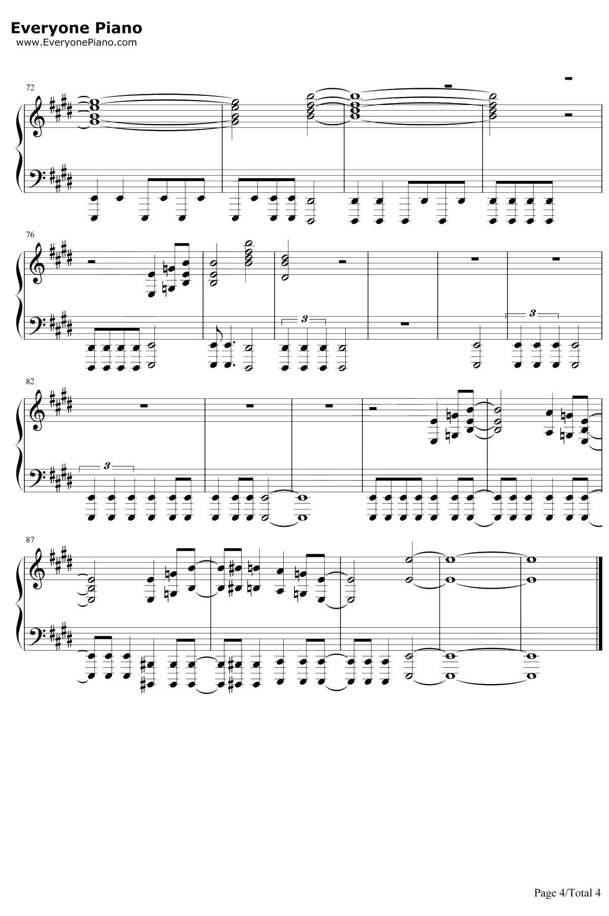 蜘蛛侠英雄远征官方预告片音乐钢琴谱-MichaelGiacchino4
