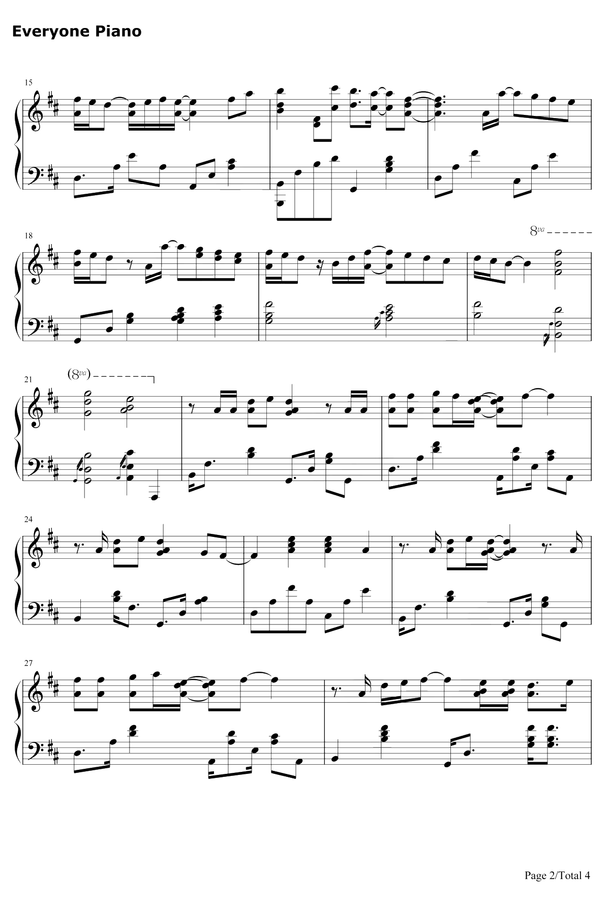 Everything I Need钢琴谱-SkylarGrey-海王片尾曲2