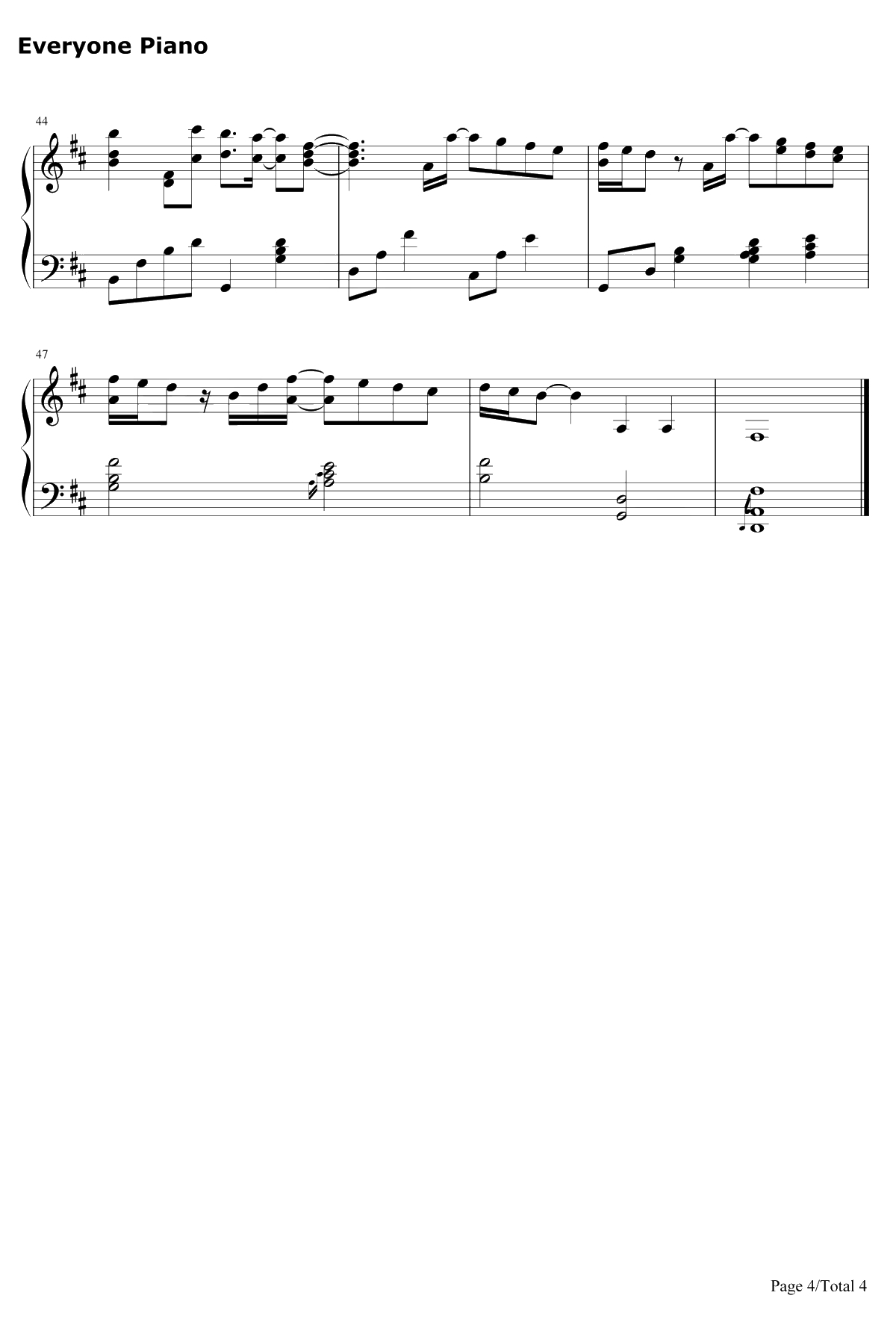 Everything I Need钢琴谱-SkylarGrey-海王片尾曲4