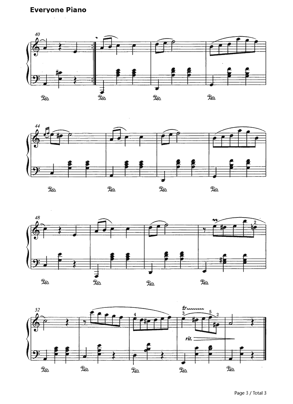 圆舞曲（Waltz）钢琴谱-肖邦3