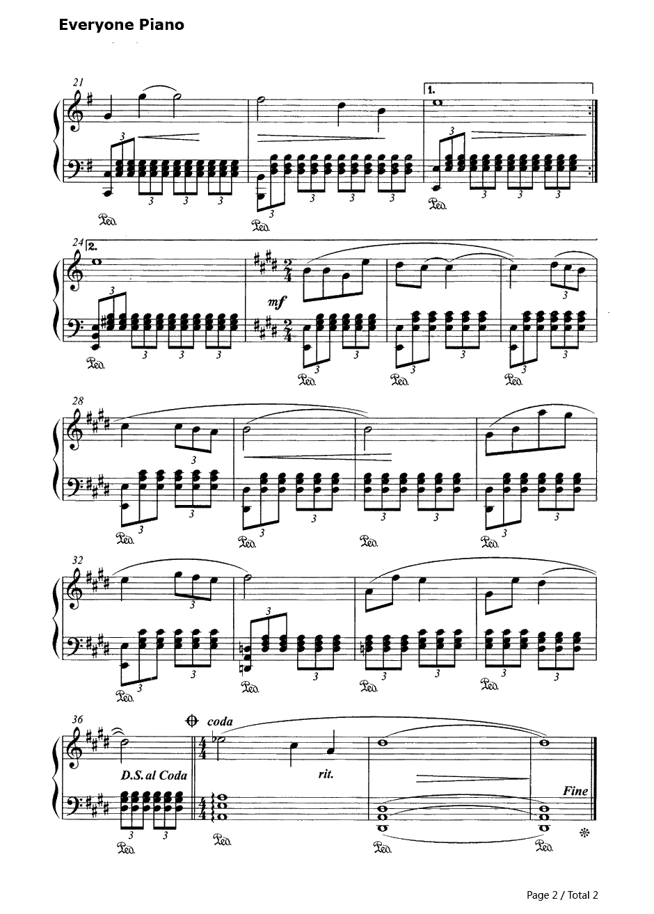 简爱主题曲钢琴谱-约翰·威廉姆斯(JohnWilliams)-1970版《简爱》主题曲(JaneEyre)2