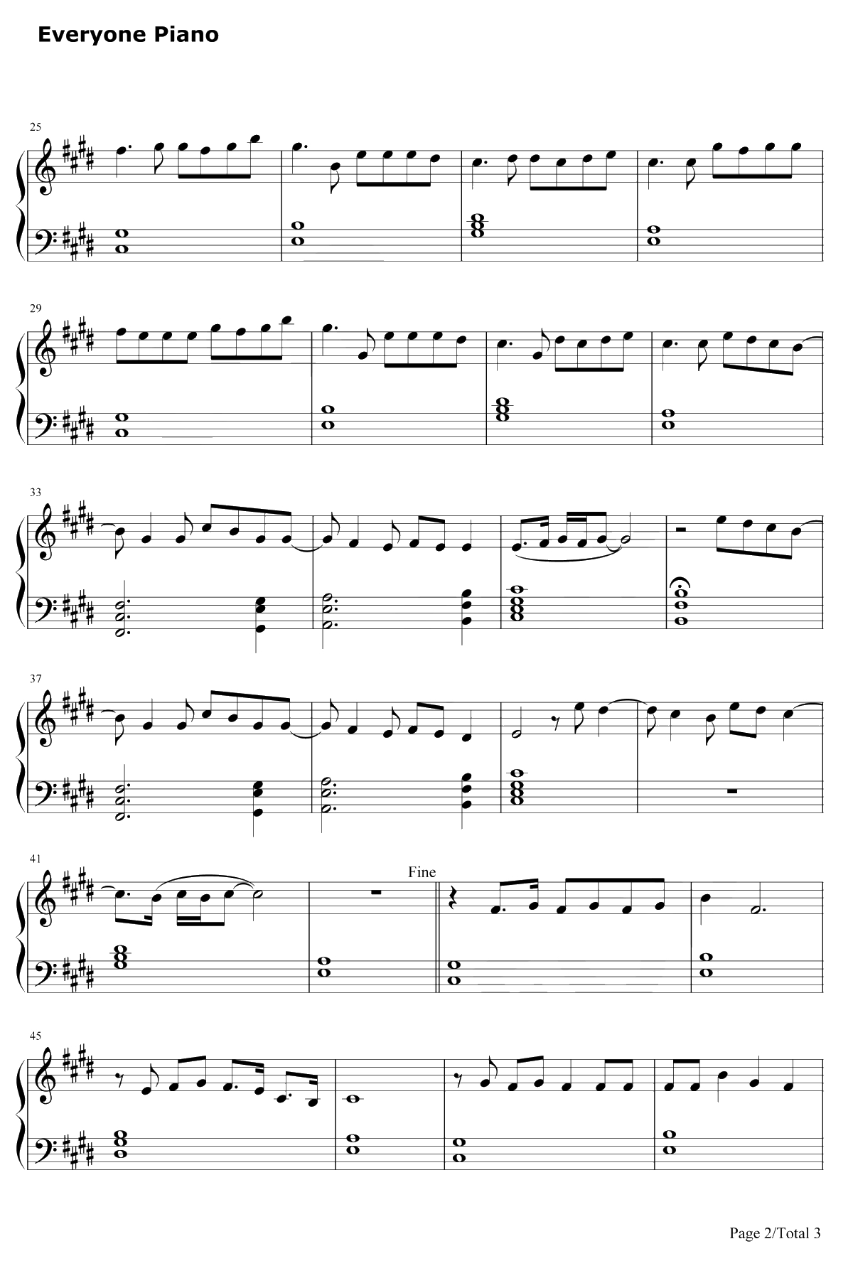 Fire on Fire钢琴谱-SamSmith-兔子共和国主题曲2