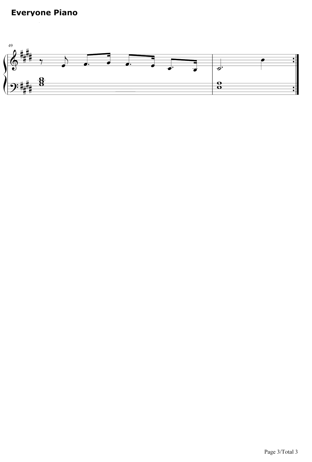 Fire on Fire钢琴谱-SamSmith-兔子共和国主题曲3