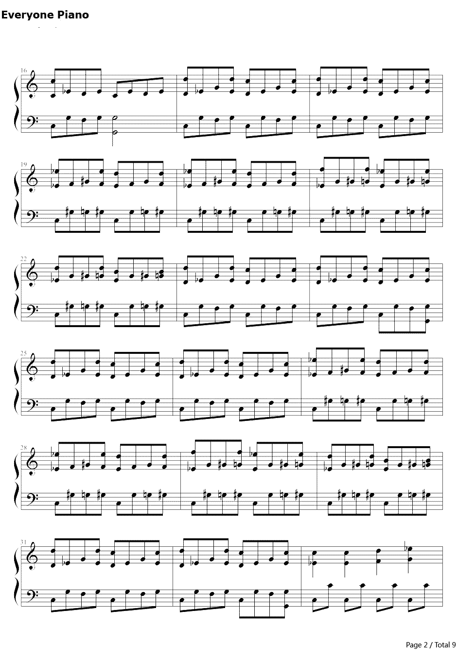 逆鳞狂想曲单人版钢琴谱-周杰伦2