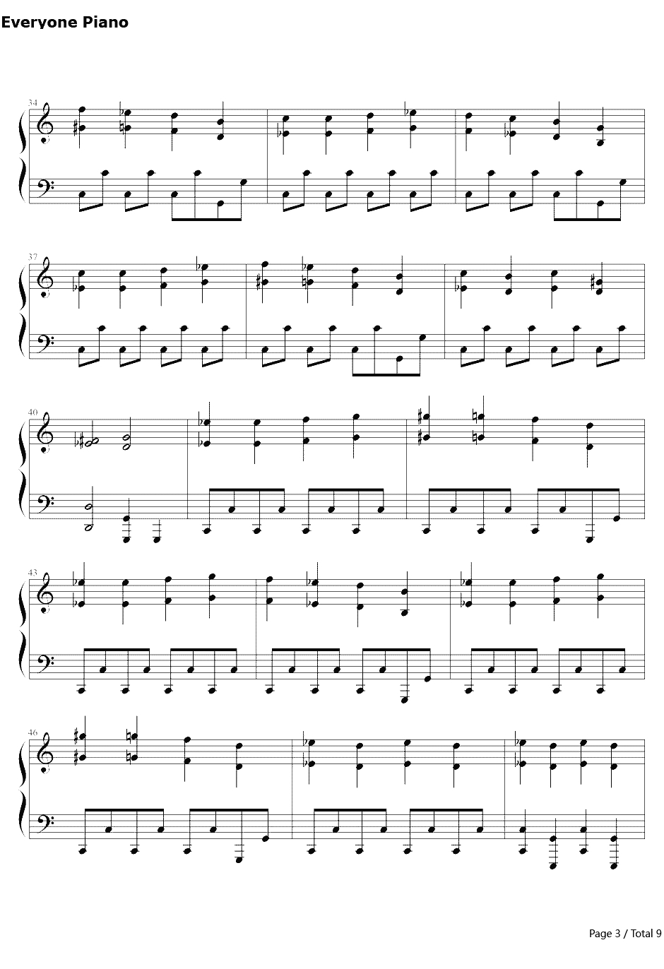 逆鳞狂想曲单人版钢琴谱-周杰伦3