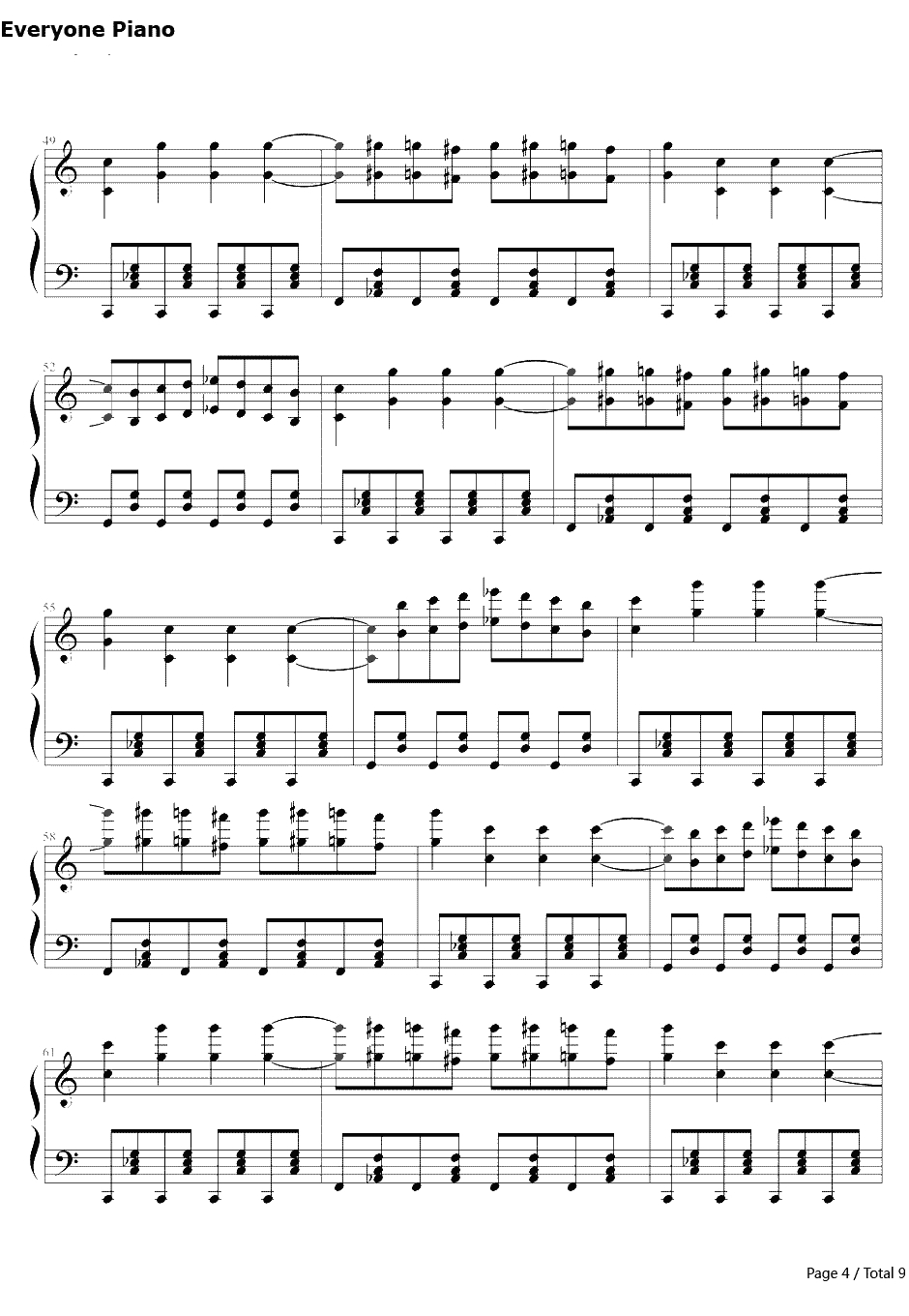 逆鳞狂想曲单人版钢琴谱-周杰伦4