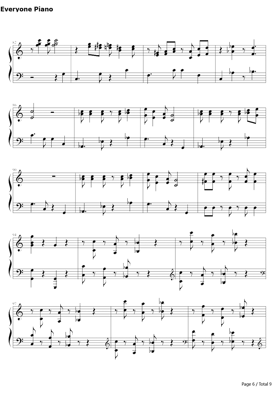 逆鳞狂想曲单人版钢琴谱-周杰伦6