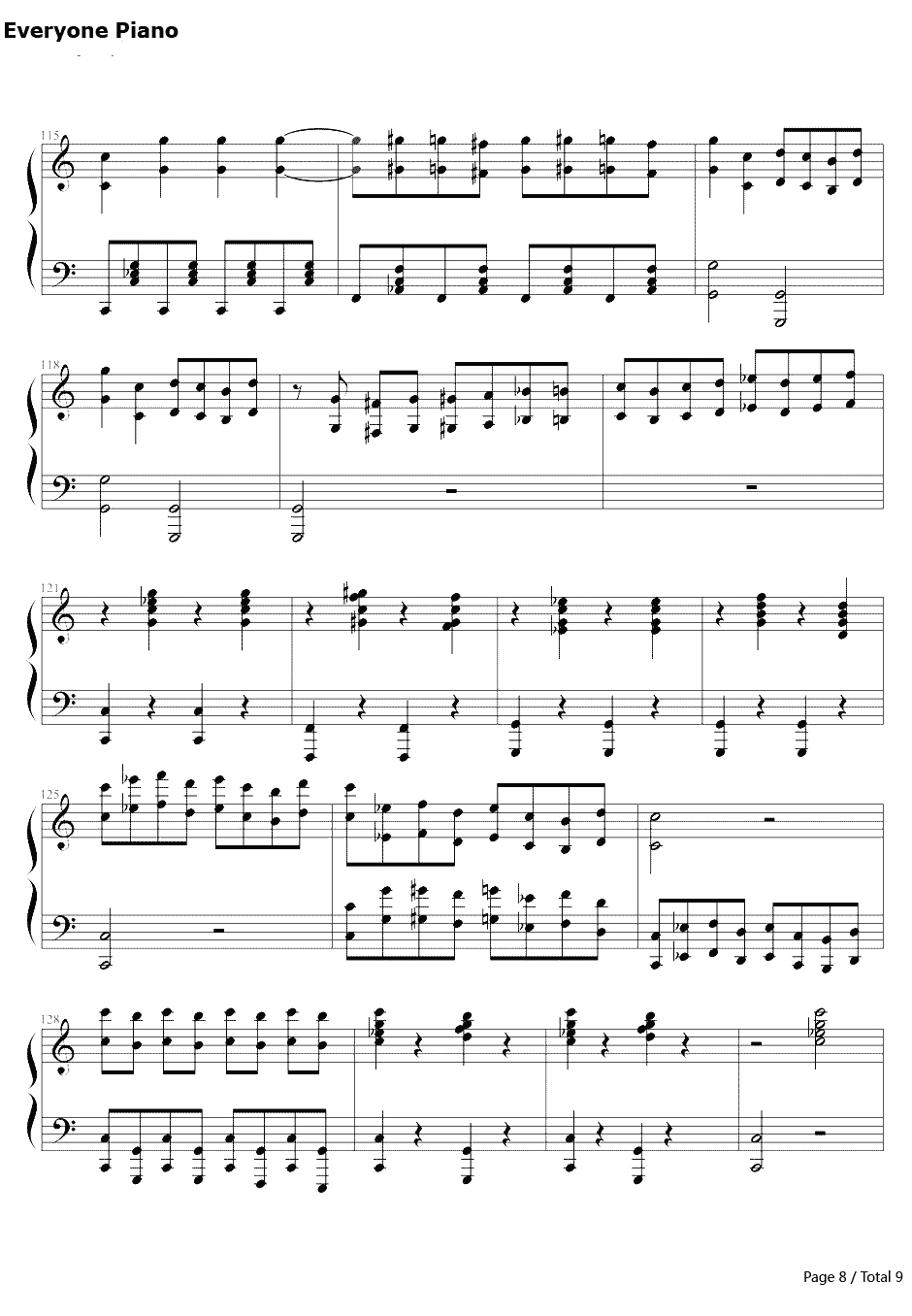 逆鳞狂想曲单人版钢琴谱-周杰伦8