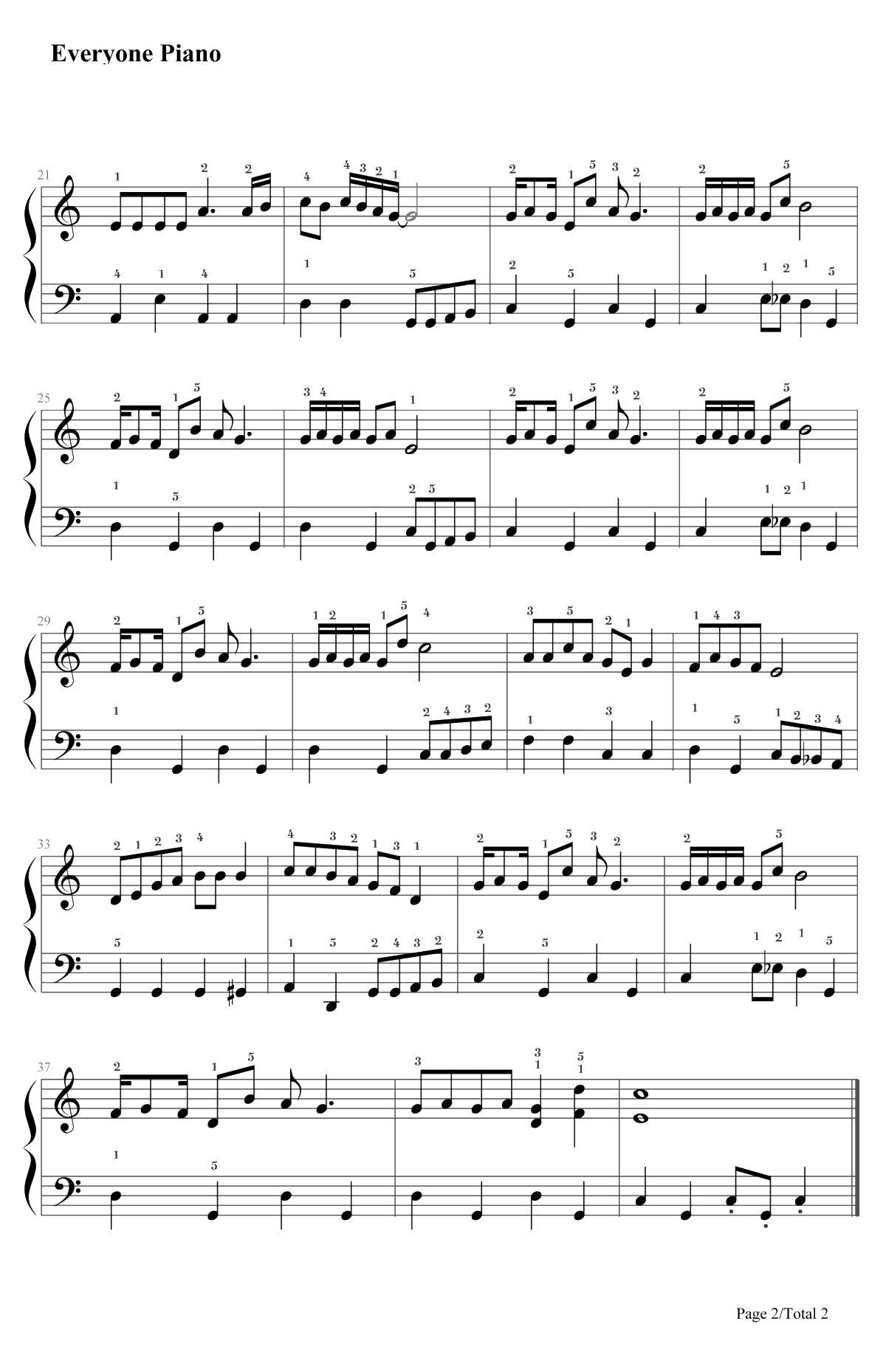 红鼻子驯鹿鲁道夫钢琴谱-圣诞歌曲-经典圣诞歌曲2