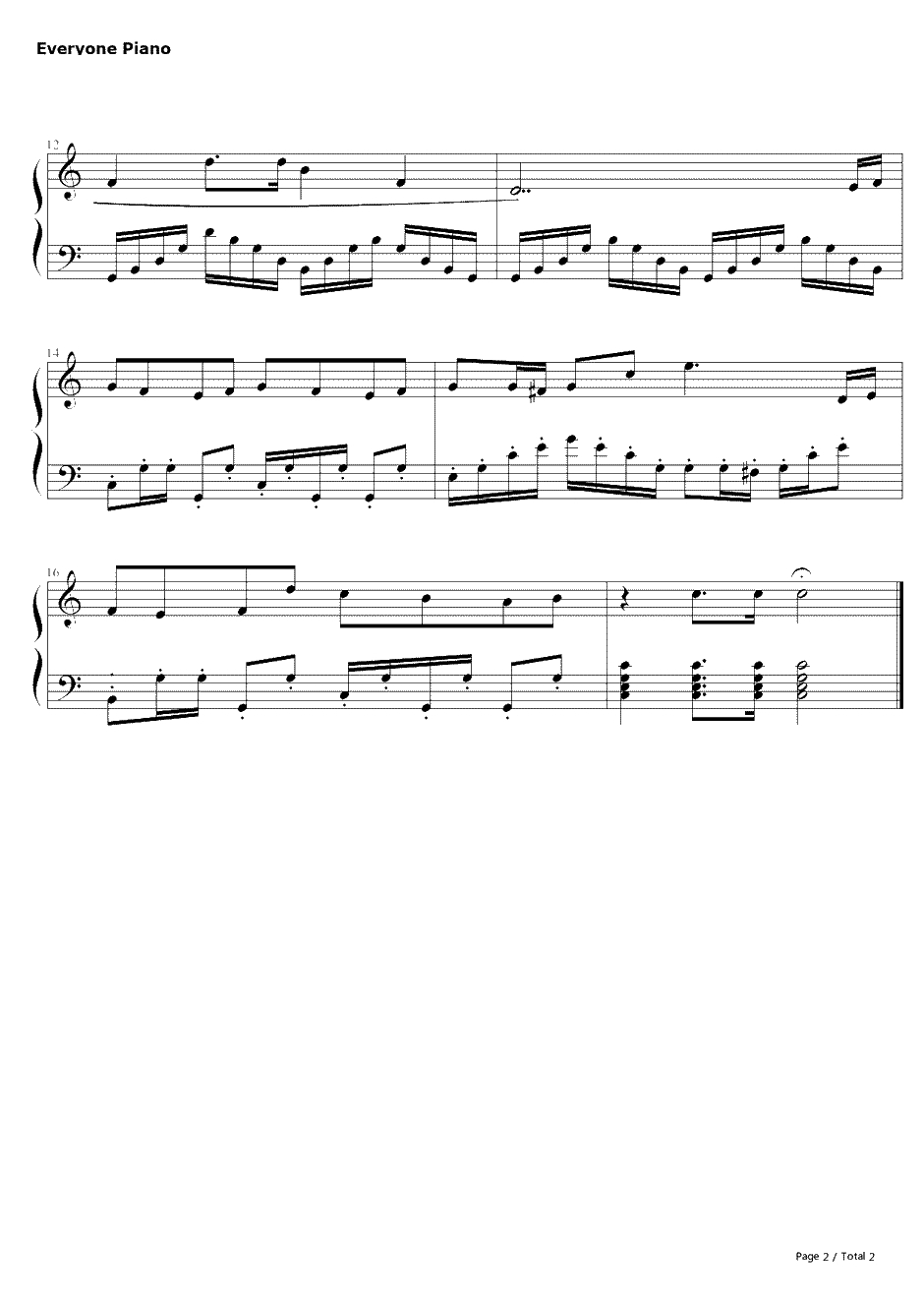 蓝精灵之歌（动画《蓝精灵》主题曲）钢琴谱-郑秋枫2