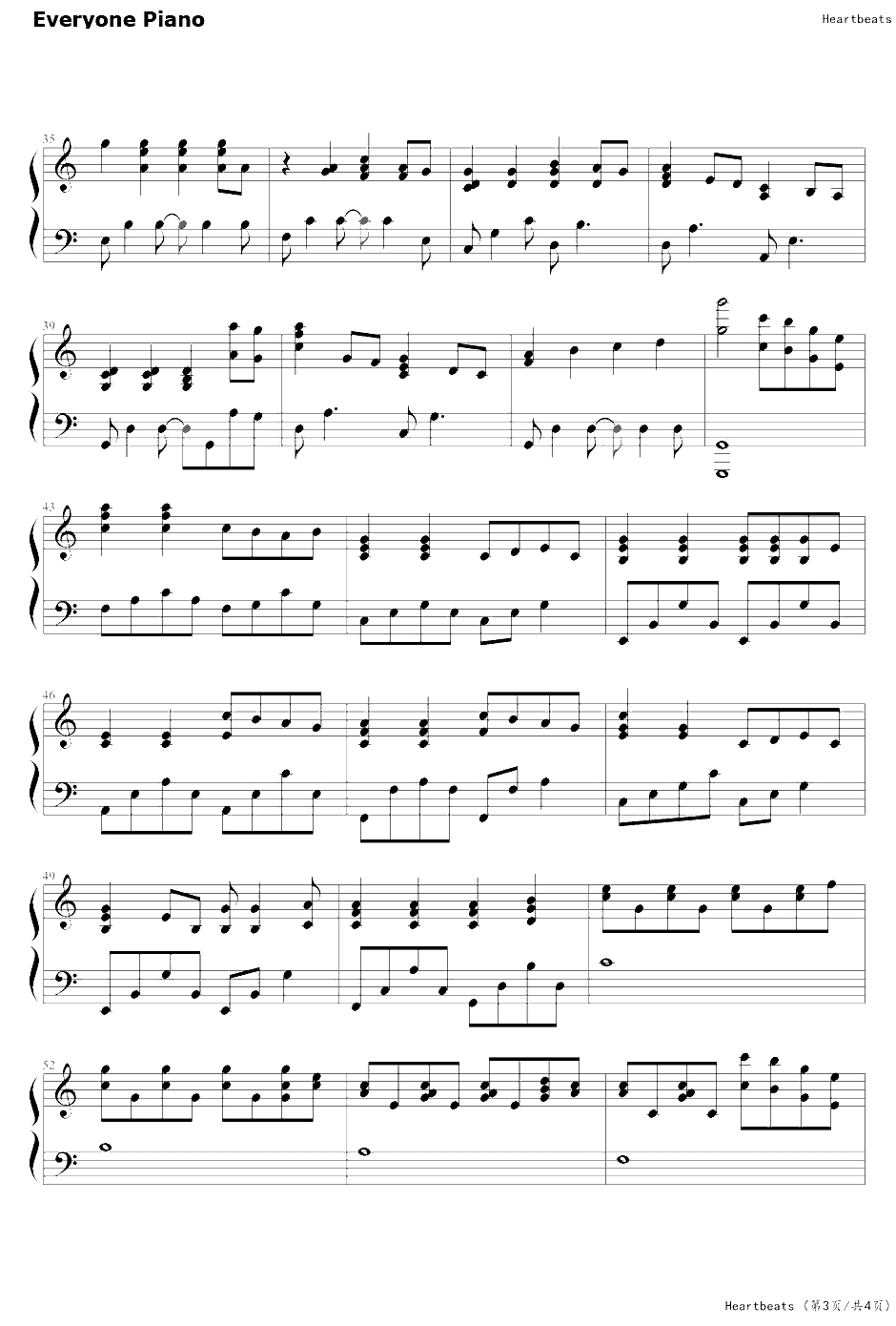 Heartbeats（Amy Diamond）钢琴谱-Amy Diamond3