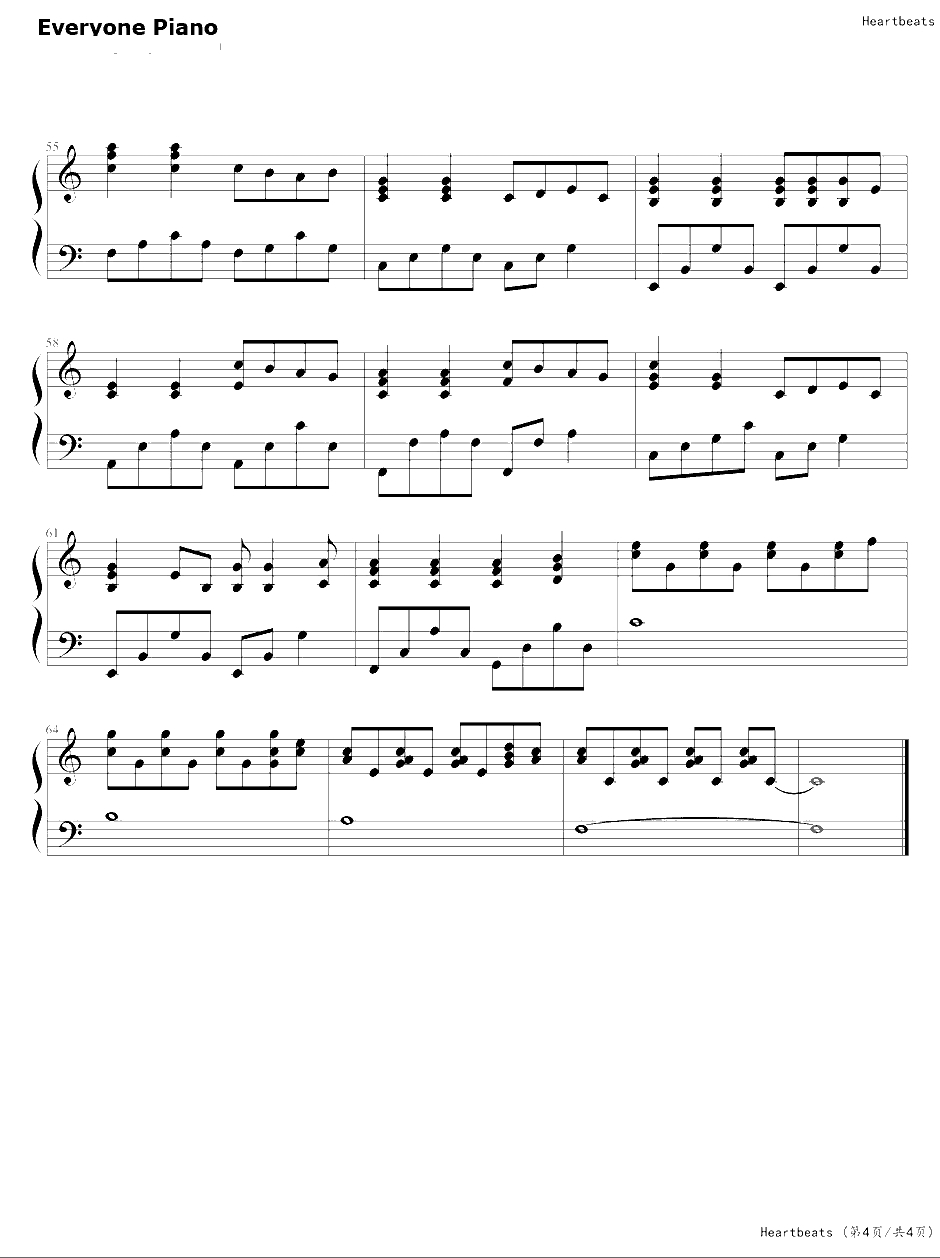 Heartbeats（Amy Diamond）钢琴谱-Amy Diamond4