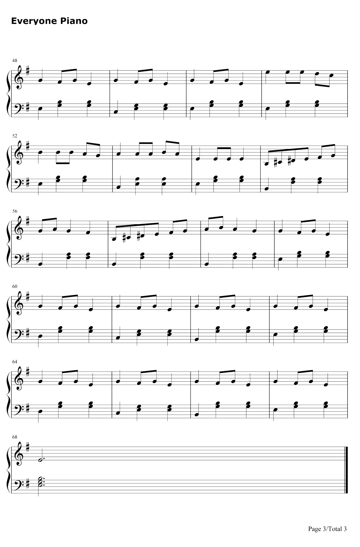 Carol of The Bells钢琴谱-Mykola Dmytrovych Leontovych-钟声颂歌-圣诞歌曲3
