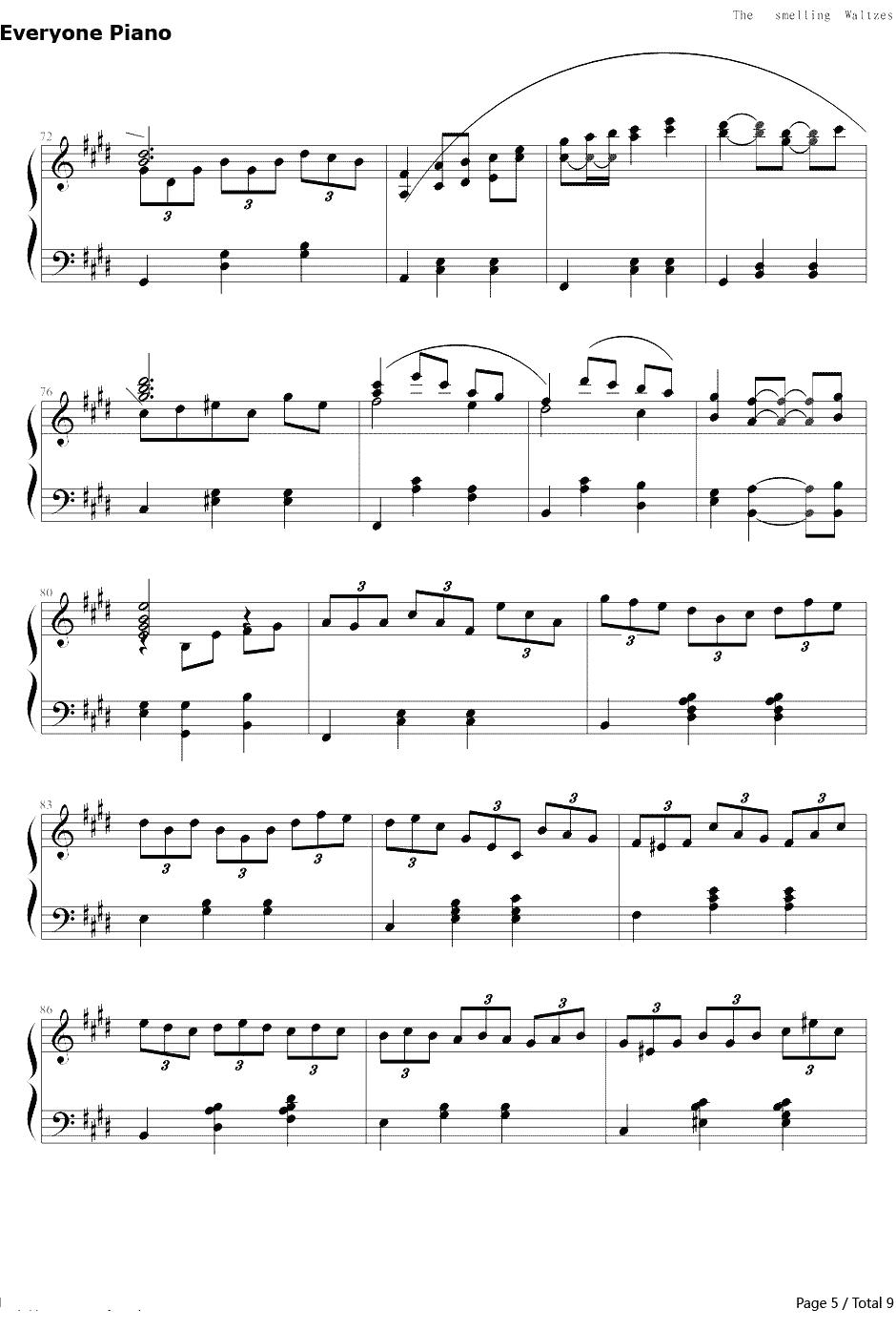 白十字的欢笑钢琴谱-新年圆舞曲5